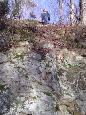 Little Myla... looking a lot like a mountain goat.