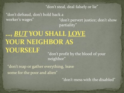 Love your neighbor